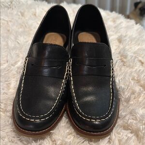Classic Black Leather Loafers